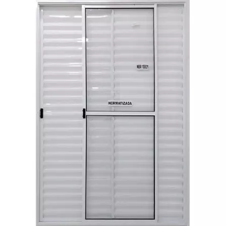 Porta Balcão 3 Fls 2,10x1,20 Alumínio Branco C/trinco Oferta