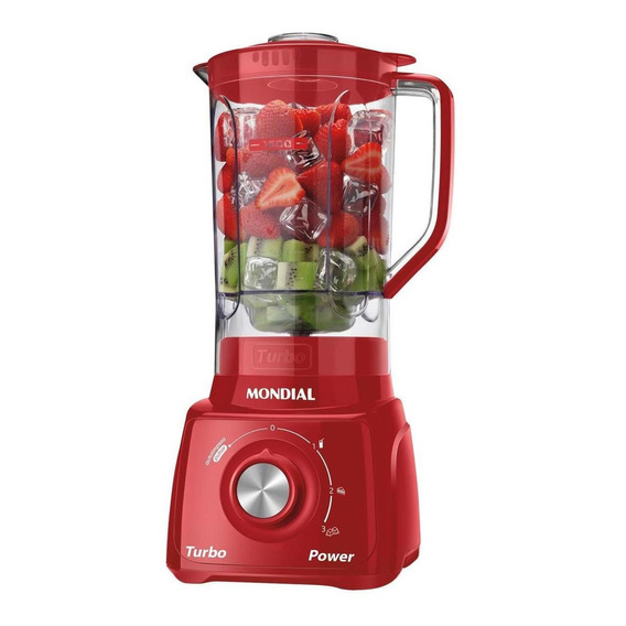 Liquidificador L-99 Turbo Power 2,2l 550w Vermelho Mondial 110V