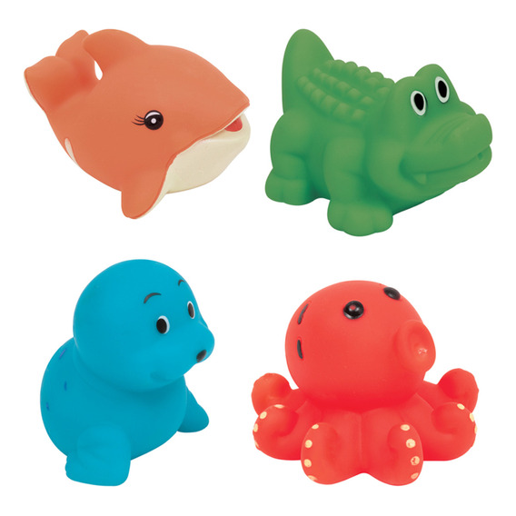 Buba Toys 4689 bichinhos para banho aquáticos 4 unidades multicor