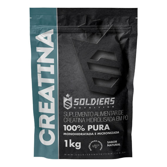 Creatina Monohidratada 1Kg 100% Pura Soldiers Nutrition Sem sabor