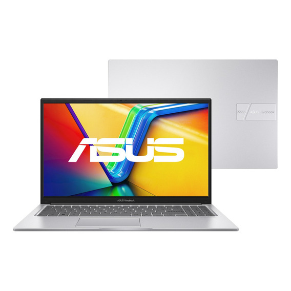 Notebook ASUS Vivobook 15 Core I5 1235U 3.3 GHz 8GB Ram 256GB SSD W11 Home Tela 15,6” NanoEdge Full HD Cool Silver X1504ZA-NJ985W