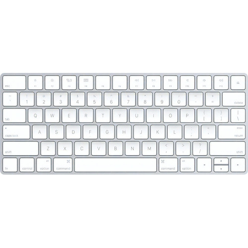 Teclado bluetooth Apple Magic QWERTY inglês cor prata e branco