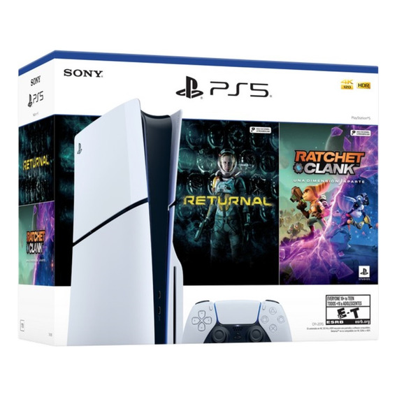 Ps5 Console Slim Bundle Ratchet Clank and Returnal Cor Branco