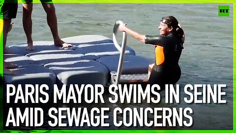Paris mayor swims in Seine amid sewage concerns