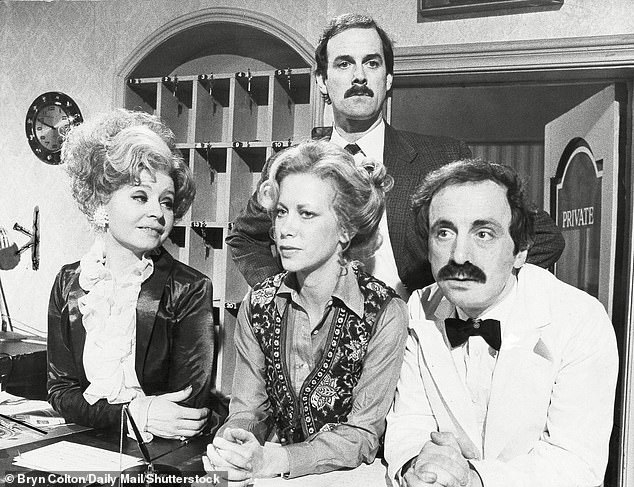 The cast Of The Fawlty Towers. From Left To Right: Prunella Scales Connie Booth John Cleese And Andrew Sachs