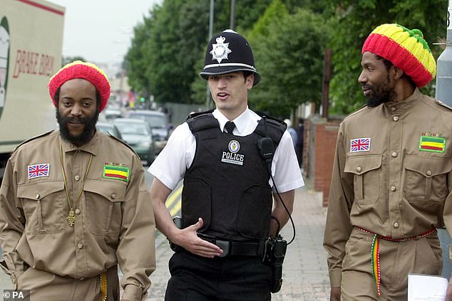 Jude's father, Mark Bellingham (centre), was a prolific non-league striker and also a former police sergeant for West Midlands Police