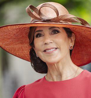 Queen Mary of Denmark dons 'cursed' hat she wore the day before marrying King Frederik -