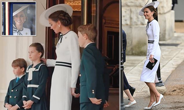 Sweet moment Kate strokes Charlotte's hair and guides her forward in behind-the-scenes