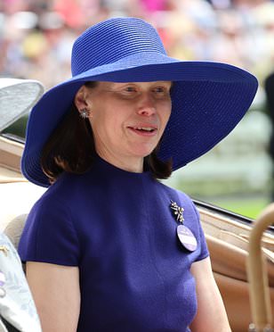 Late Queen's beloved niece Lady Sarah Chatto is elegant in blue as she joins Princess Anne