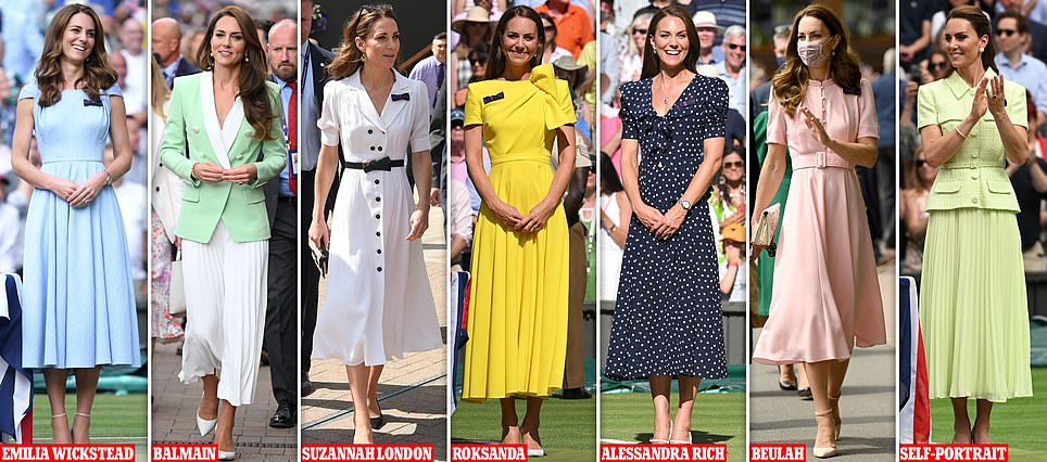 All of Kate Middleton's Wimbledon outfits since her debut in 2011: From a Jenny Peckham