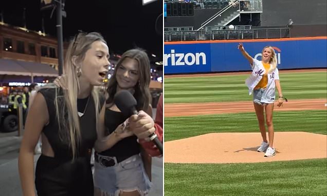 Mets fans are OUTRAGED after 'Hawk Tuah' girl Haliey Welch throws ceremonial first pitch: