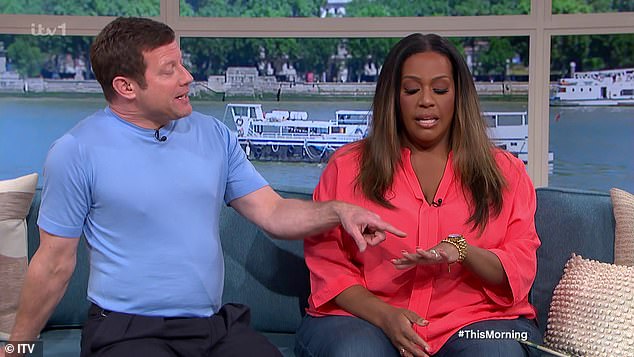 The TV personality sparked engagement rumours when she was spotted wearing a giant diamond ring on her ring finger during an episode of This Morning