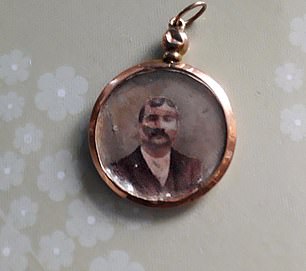 A locket with a photo of William Bessant - Julie Cook's great-grandfather