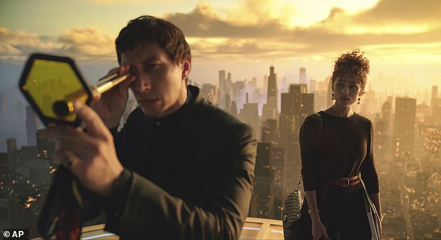 Adam Driver and Nathalie Emmanuel are shown in a still from Francis Ford Coppola 's decades-in-the-making, self-financed epic Megalopolis that  flopped at the weekend box office