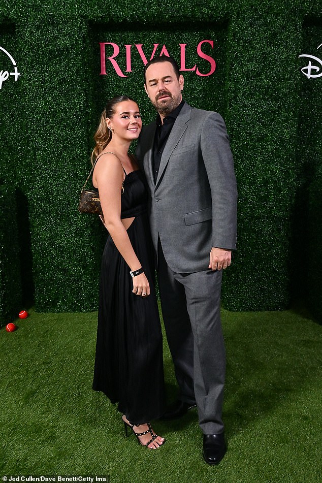 Danny Dyer looked dapper as he posed with his rarely-seen daughter Sunnie-Jo, 17 in cor-ordinating black and grey ouytfits