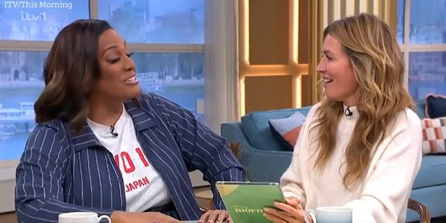 The presenter, 49, joined Cat Deeley, 48, as they spoke about World Kindness Day to author Rosie Nixon