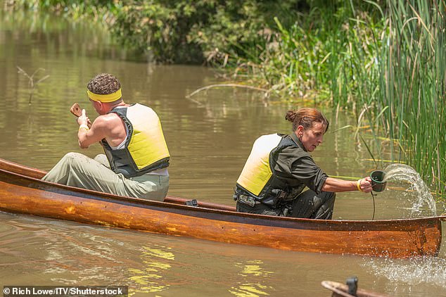 Dean had a bright idea for him and Coleen to block the hole in their boat with his jacket and her scarf, but they quickly started to sink again