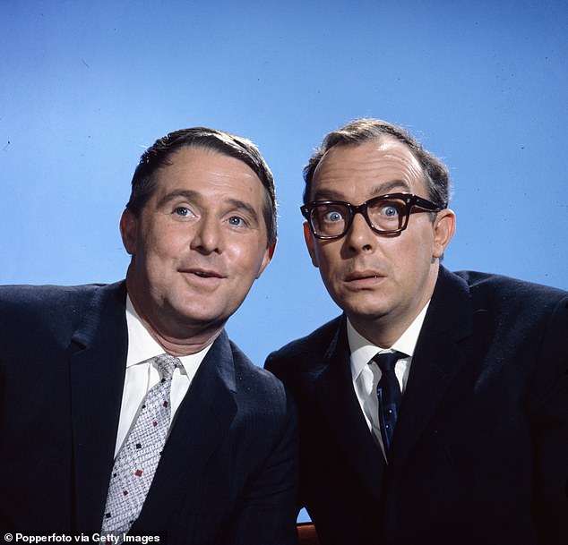 A never-before-seen collection of treasures belonging to comedy legend Eric Morecambe, (right), are set for auction. Here Mr Morecambe is pictured with Ernie Wise