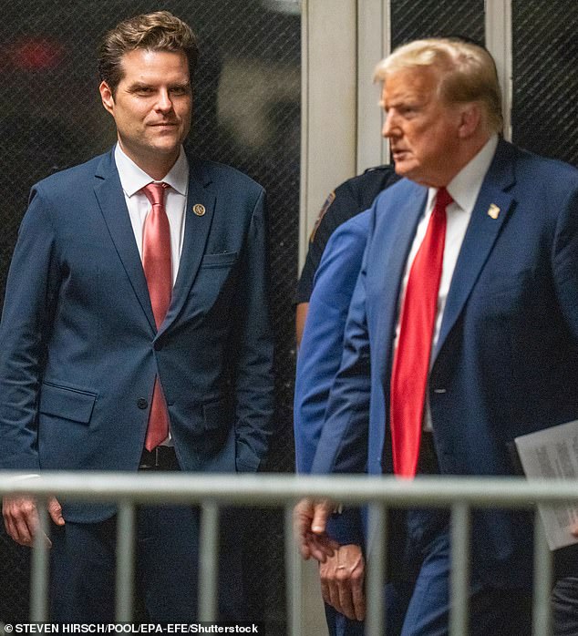 Donald Trump is doubling down on his support of Matt Gaetz (left) as attorney general