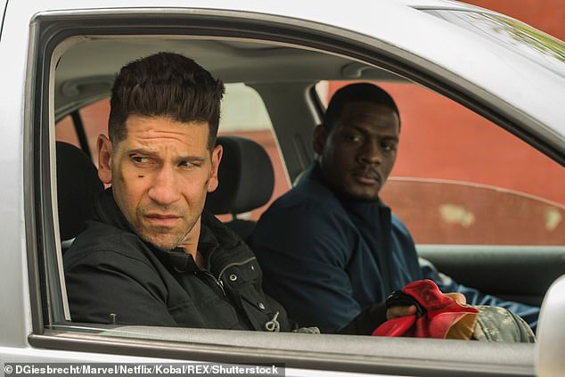 Almost a decade ago in 2016, Jon Bernthal, 48, (left) made his debut as Frank Castle, aka The Punisher, in the second season of Daredevil, a vigilante who enacts revenge on villains using extremely violent methods