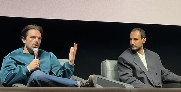 Stan (pictured with director Ali Abbasi) admitted that a lot of Americans are 'exhausted' by Trump, but that his job was simply to portray the businessman - a feat the former president slammed as 'cheap' and 'classless'