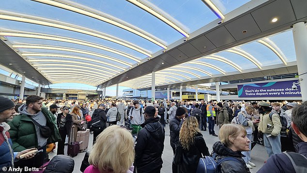 Passengers are stuck out in the cold as the Gatwick Airport suspicious luggage investigation continues