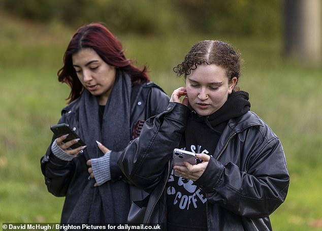 Passengers hope for good news as they check for the latest updates on their flights