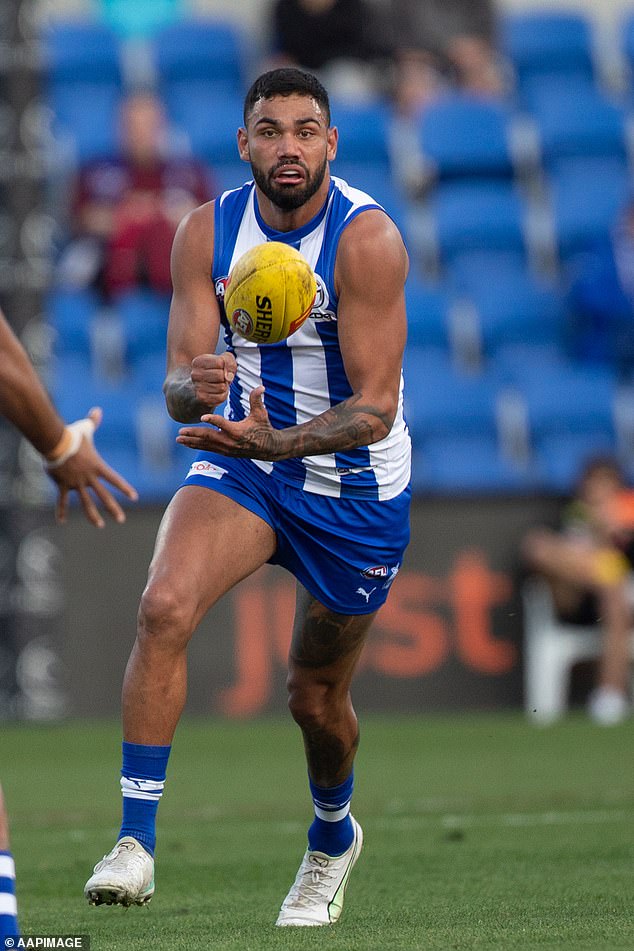 Thomas was axed by the North Melbourne Kangaroos in 2023 after a string off misconduct issues