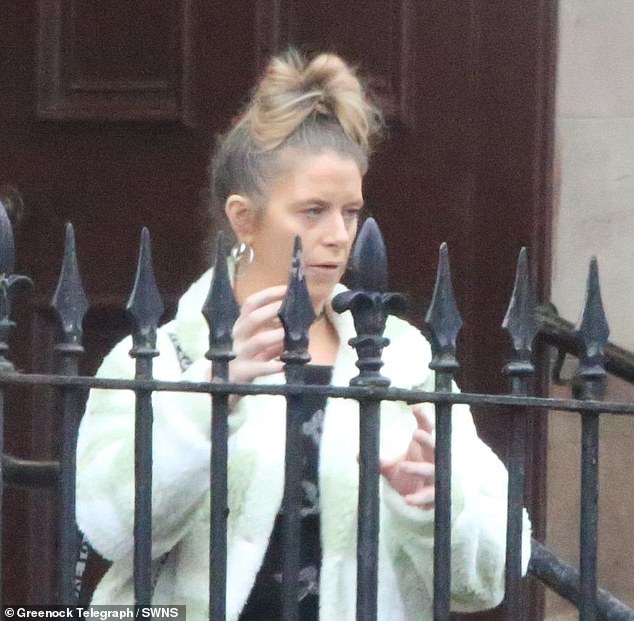 Shareen Mains, 36, of Port Glasgow, Inverclyde, is pictured outside Greenock Sheriff Court