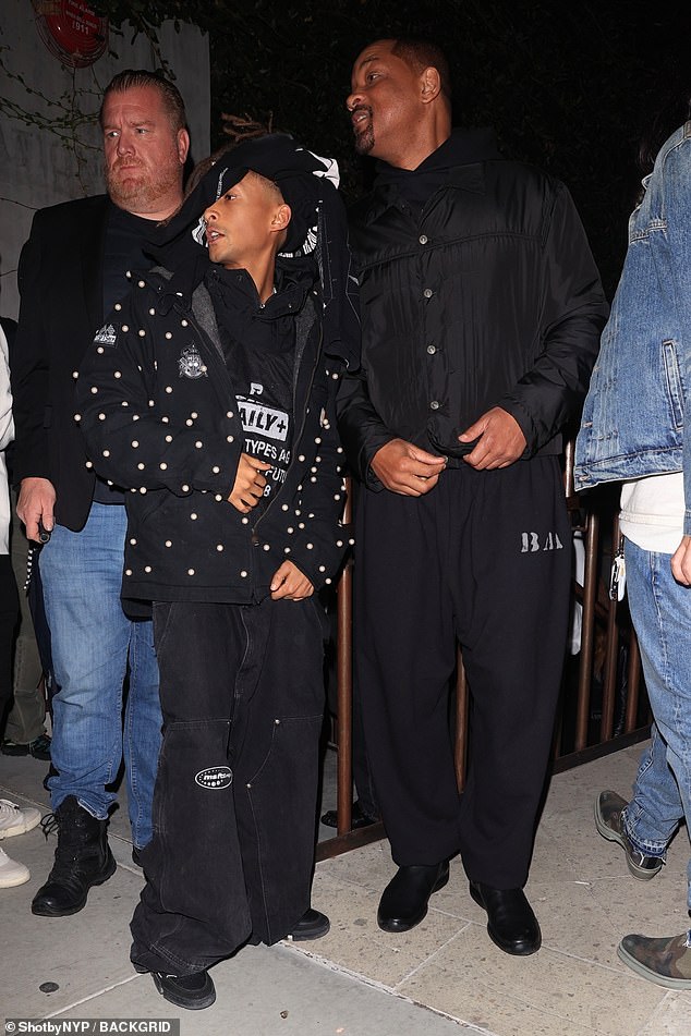 Will Smith and his son Jaden Smith made a rare public appearance together while attending the BAA Brand launch party in West Hollywood on Wednesday evening