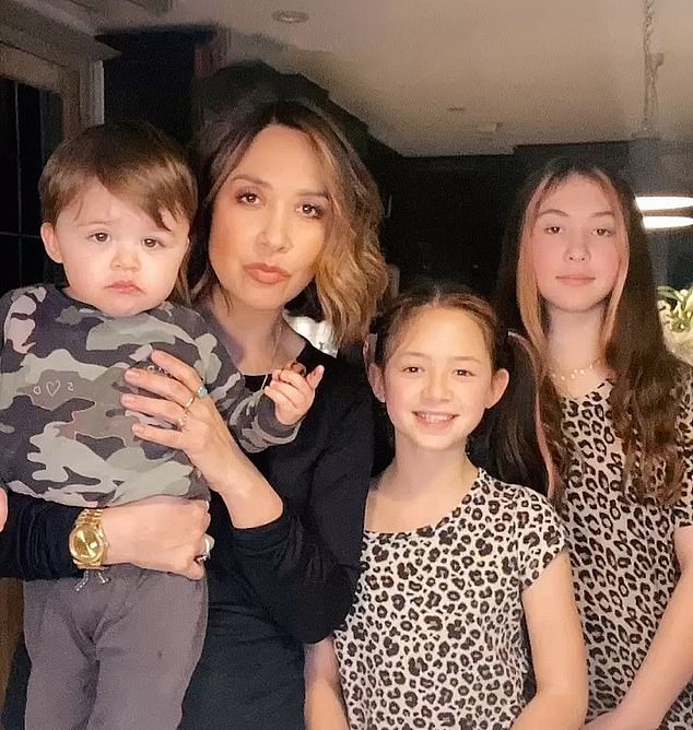 Myleene with her three kids Ava, Hero and Apollo