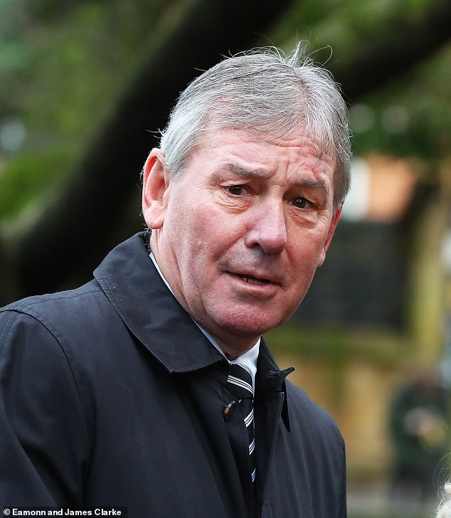 Legendary former United and England captain Bryan Robson was at the funeral on Monday