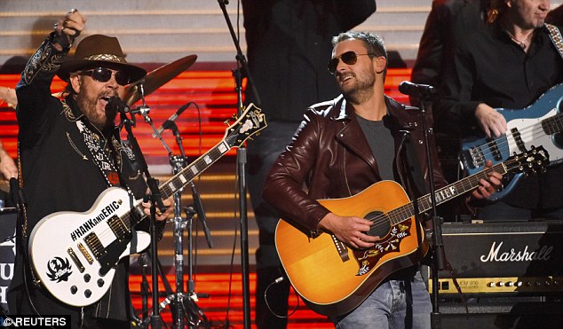 Opening the show: The first performance of the evening came from Hank Williams, Jr. and Eric Church