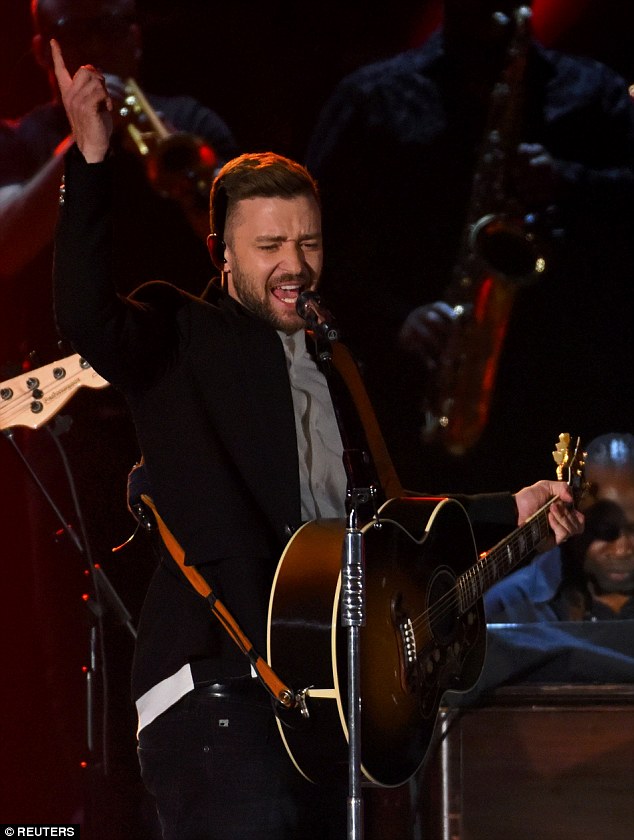 Let's dance: Justin Timberlake got everyone dancing when he took the stage for a special performance