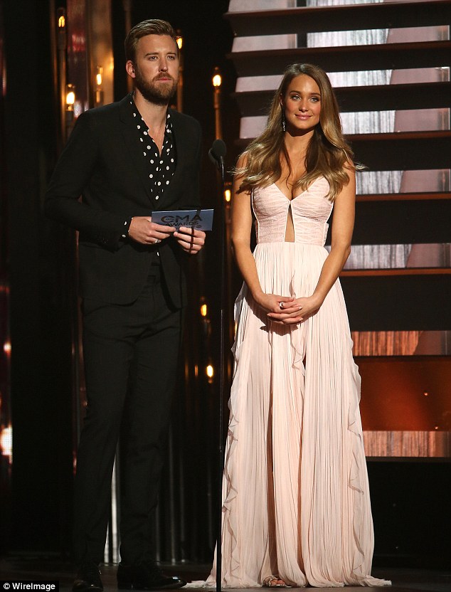 Presentable: Hannah Davis and Charles Kelley presented an award at the CMAs