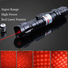 30 Miles 532nm ROJO Penna Puntatore Laser Regolabile 1mw 18650 Batteria Luce GM