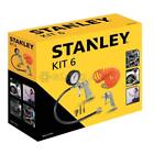 KIT STANLEY 6 PNEUMATIC KIT ACCESSORI COMPRESSORE PISTOLA SOFFIAGGIO GONFIAGGIO