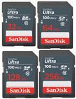 SanDisk Ultra SD Card 32GB 64GB 128GB 256GB SDHC SDXC Class 10 UHS-I 4 Cameras