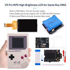 V5 Pro OSD Menu IPS Backlight LCD Screen Kit+Pre-cut Shells W/Battery For GB DMG