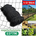 1/2x Vogelschutznetz Teichnetz Obstbaumnetz Gartennetz Laubnetz Schutznetz 15x7m