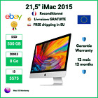 🥇✅ Apple iMac 2015 21,5" 500 GB SSD 8 Go DDR3 Monterey 12.7 - Parfait état ⭐⭐⭐⭐