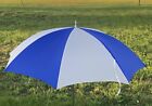 VINTAGE Beach Patio Sun Umbrella 52” w/ Storage Case Blue White Stripes