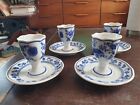 4 COQUETIERS PORCELAINE DE MEISSEN ANCIENS DECOR OIGNON BLEU EN PARFAIT ETAT !