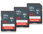 SANDISK ULTRA 100MB/s SD SDHC SDXC HD MEMORY CARD C10 256GB 128GB 64GB 32GB 16GB