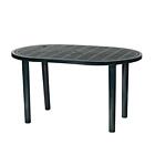 Oval Garden Table Resol Gala Plastic Outdoor Outside Dining 90x140cm Green