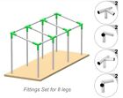 Canopy Fittings Kit 1 3/8" Slant Roof Frame Shelter Carport Deck Shed Greenhous