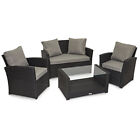 SVITA ROMA Polyrattan Lounge Rattan Garten Möbel Set Sofa Sessel Gartenlounge