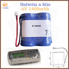 Batteria per telepass ricaricabile a litio lithium battery pila 6V volt 1400mAh