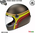 CASCO MOTO INTEGRALE VINTAGE FIBRA DI VETRO VISIERA ECE ANTIGRAFFIO VIPER F656