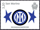 SAN MARINO 2024 INTER CAMPIONE D'ITALIA 2023/2024 I M 2STARS FRANCOBOLLO NUOVO